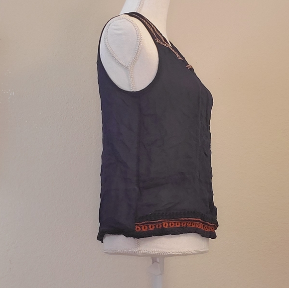 Hinge blue pink green red sheer tank top S - Picture 2 of 5